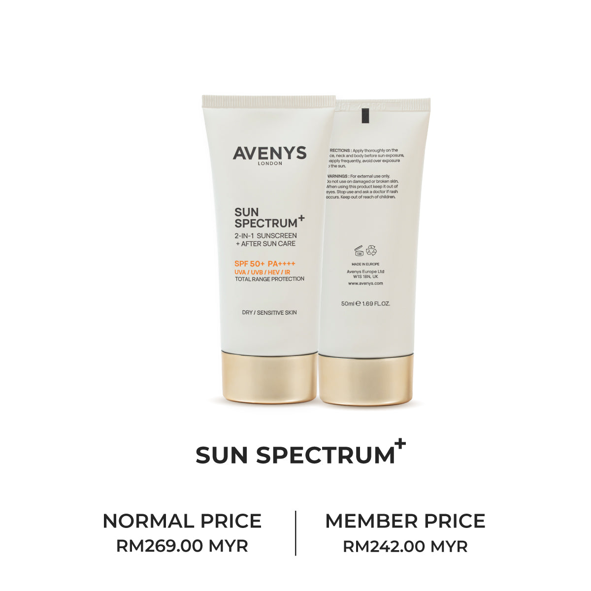 AVENYS Sun Spectrum+ (Dry/ Sensitive Skin)