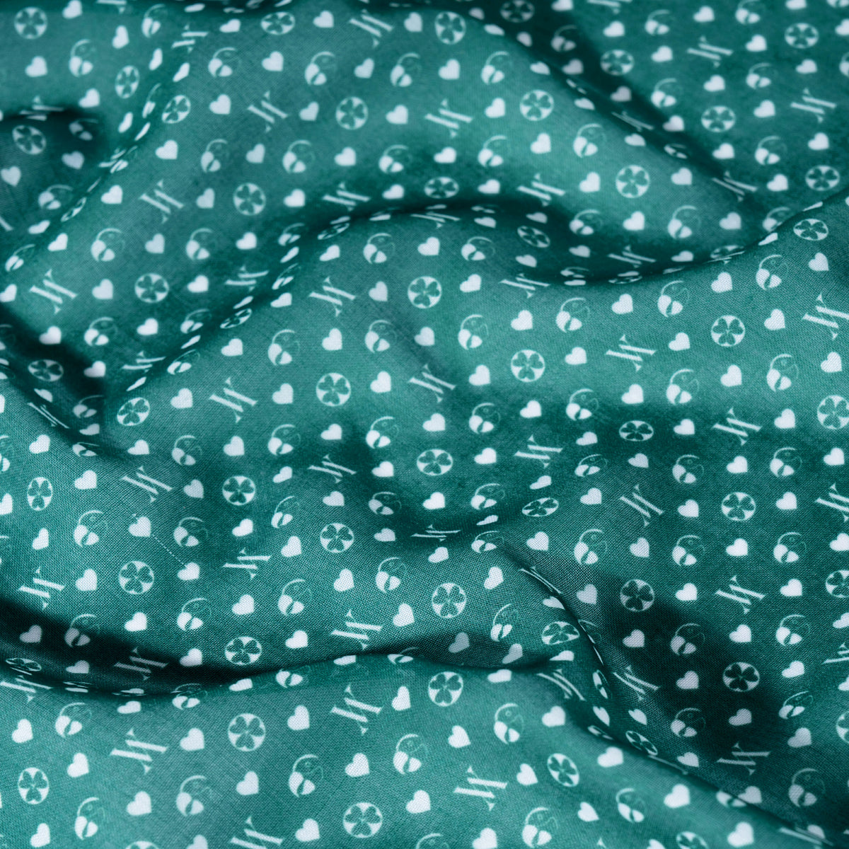 Monogram Alexa Series -  Pine Green (Bawal Cotton)