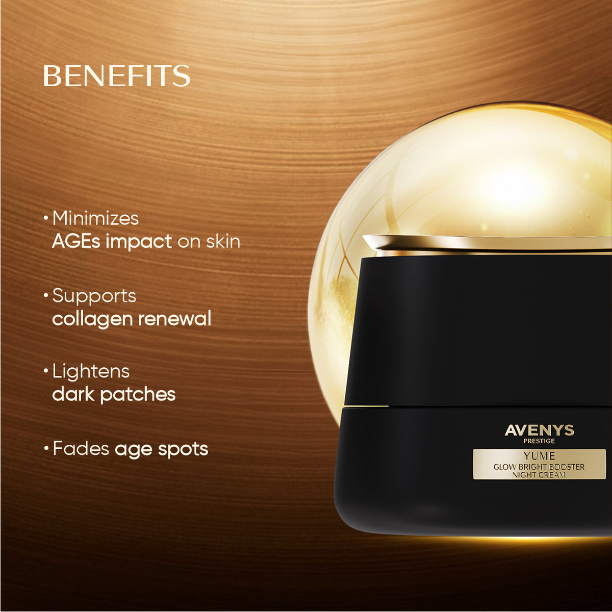 AVENYS Prestige YUME Glow Bright Booster Night Cream